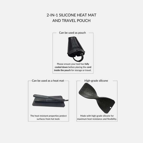 Veaudry Heat Mat & Pouch - Black