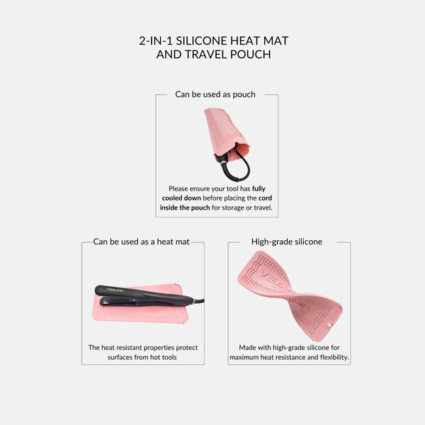 Veaudry Heat Mat & Pouch - Pink