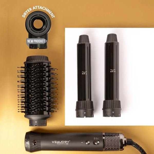 Veaudry myAirStyler [3 في 1] فرشاة ساخنة ومكواة تجعيد هوائية