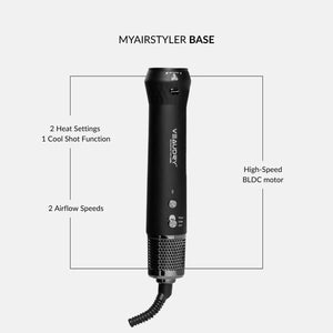 Veaudry myAirStyler [3 في 1] فرشاة ساخنة ومكواة تجعيد هوائية